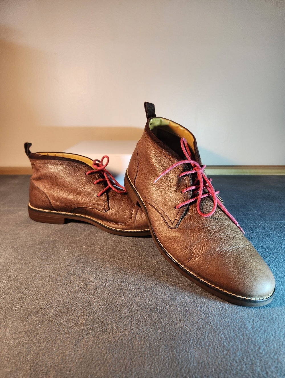 Cole Haan Men’s Size 9.5 M Curtis Chukka Brown Leather Lace Ankle Boots C12818